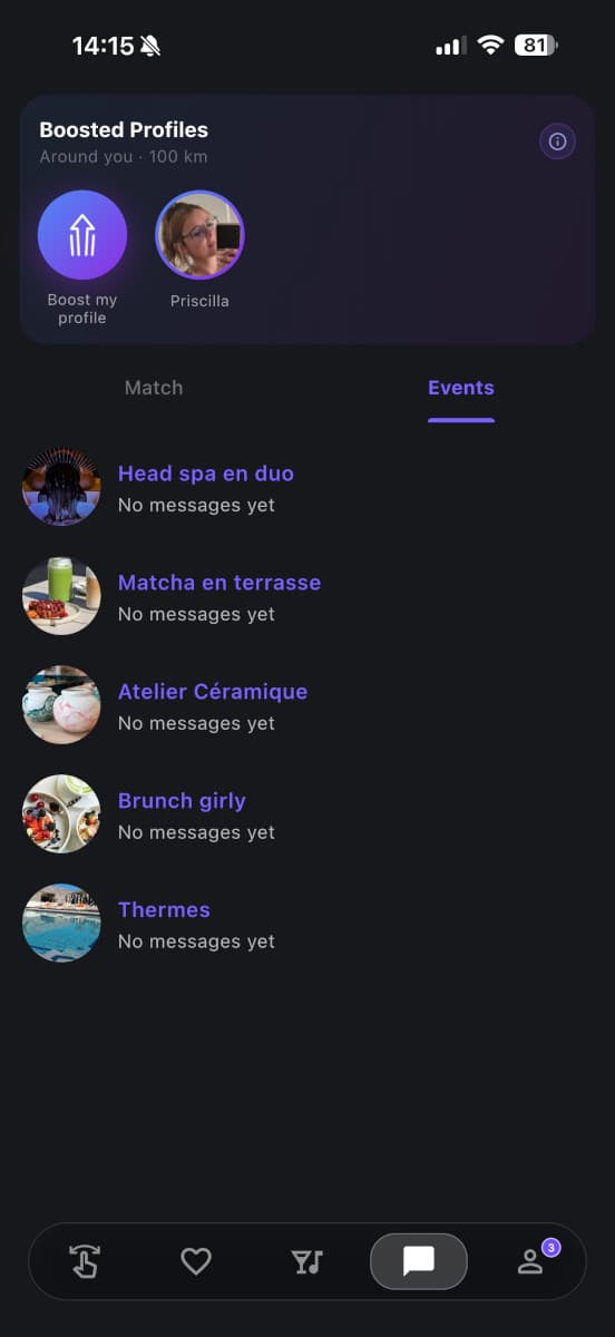 Group chat for a Purple event