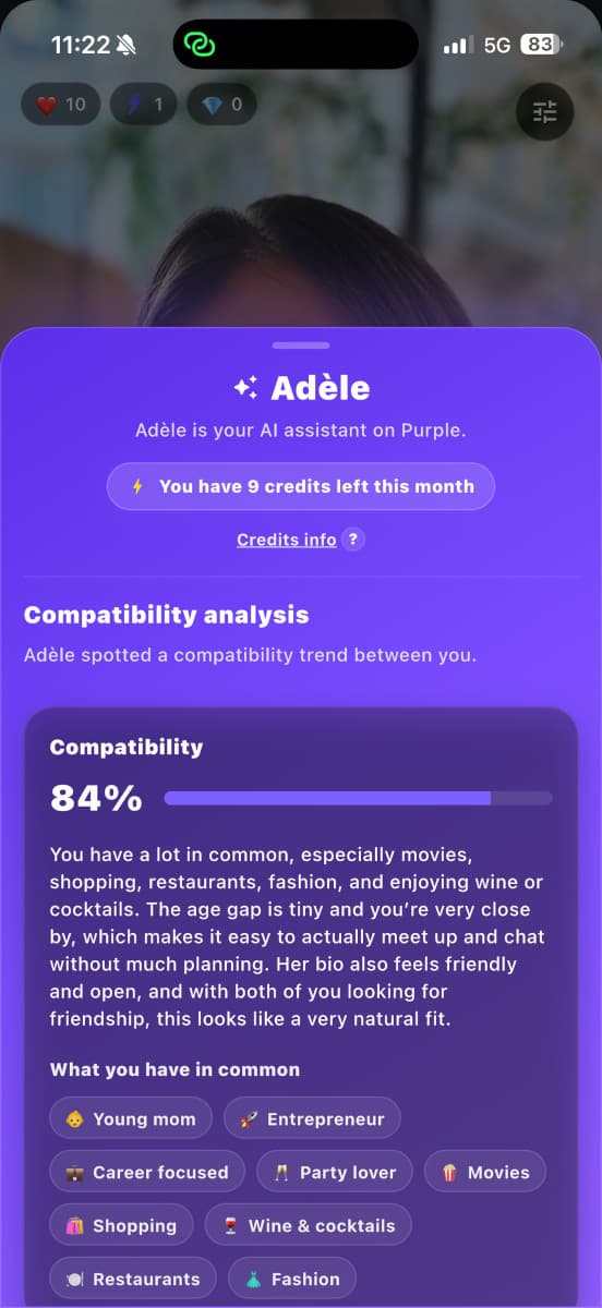 Resultado del análisis de Adèle