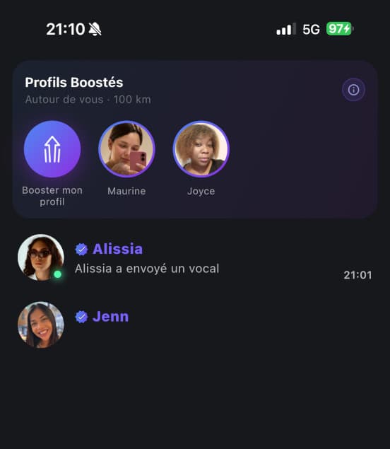 Nouveau design des profils boostés