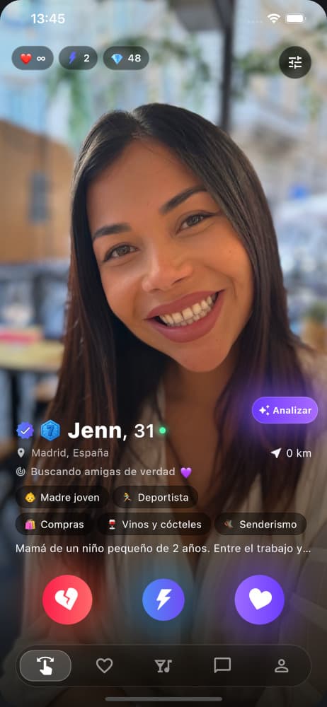 Purple swipe feature