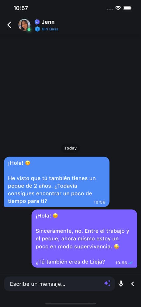 Purple conversation