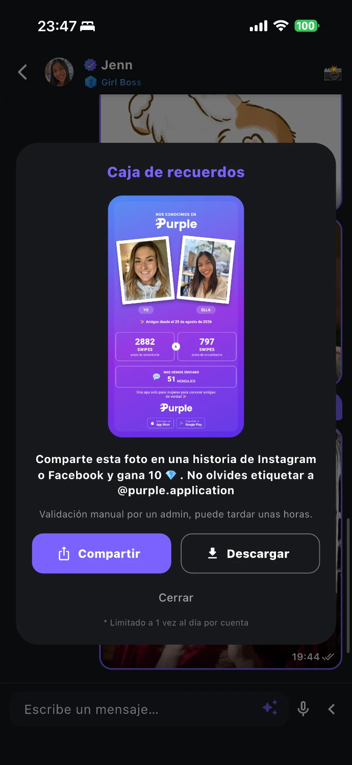 La Caja de recuerdos, imagen generada desde una conversación