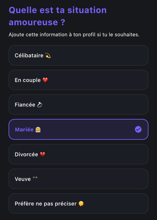 Situation amoureuse